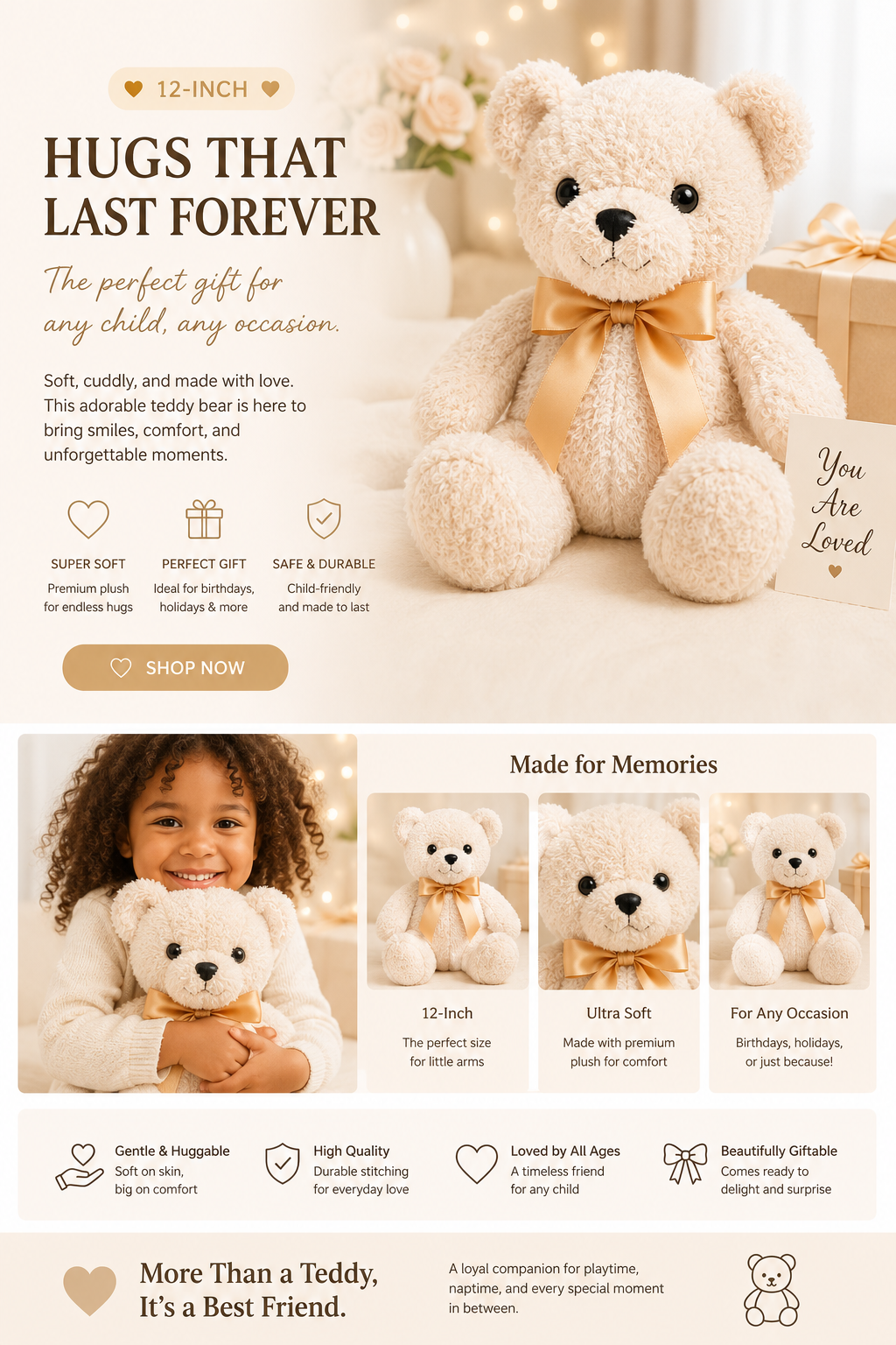 White Stuffed Teddy bear